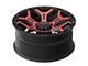 RTX Offroad Wheels Goliath Gloss Black Machined Red Spokes 6-Lug Wheel; 18x9; 0mm Offset (2024 Tacoma)