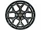4Play 4P06 Gloss Black with Brushed Face 6-Lug Wheel; 22x12; -44mm Offset (2024 Tacoma)