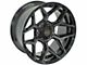 4Play 4P06 Gloss Black with Brushed Face 6-Lug Wheel; 24x12; -44mm Offset (2024 Tacoma)