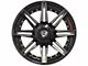 4Play 4P08 Gloss Black with Brushed Face 6-Lug Wheel; 22x12; -44mm Offset (22-24 Tundra)