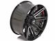 4Play 4P08 Gloss Black with Brushed Face 6-Lug Wheel; 22x12; -44mm Offset (22-24 Tundra)