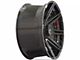 4Play 4P08 Gloss Black with Brushed Face 6-Lug Wheel; 22x12; -44mm Offset (21-24 Bronco, Excluding Raptor)