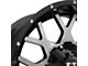 Full Throttle Off Road FT0151 Gloss Black Machined 6-Lug Wheel; 17x9; -12mm Offset (10-24 4Runner)