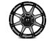 Full Throttle Off Road FT2 Gloss Black Machined 6-Lug Wheel; 17x9; 0mm Offset (16-23 Tacoma)