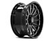 Axe Wheels Chronus Gloss Black Milled 6-Lug Wheel; 24x12; -44mm Offset (16-24 Titan XD)