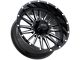 Impact Wheels 833 Gloss Black Milled 6-Lug Wheel; 17x9; -12mm Offset (03-09 4Runner)