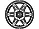 XD Spy II Gloss Black Machined 6-Lug Wheel; 17x8; 18mm Offset (10-24 4Runner)