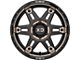 XD Spy II Satin Black with Dark Tint 6-Lug Wheel; 17x8; 18mm Offset (2024 Tacoma)