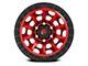 Fuel Wheels Covert Candy Red with Black Bead Ring 6-Lug Wheel; 17x9; 1mm Offset (21-24 Bronco, Excluding Raptor)