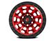 Fuel Wheels Covert Candy Red with Black Bead Ring 6-Lug Wheel; 17x9; 1mm Offset (03-09 4Runner)