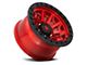 Fuel Wheels Covert Candy Red with Black Bead Ring 6-Lug Wheel; 17x9; 1mm Offset (21-24 Bronco, Excluding Raptor)