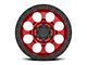 Black Rhino Riot Candy Red with Black Ring 6-Lug Wheel; 17x8.5; 0mm Offset (10-24 4Runner)