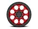 Black Rhino Riot Candy Red with Black Ring 6-Lug Wheel; 17x8.5; -30mm Offset (2024 Tacoma)