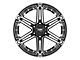 Tuff A.T. T01 Flat Black with Machined Face 6-Lug Wheel; 17x8; -13mm Offset (10-24 4Runner)