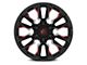 Fuel Wheels Flame Gloss Black Milled with Candy Red 6-Lug Wheel; 20x9; 1mm Offset (16-23 Tacoma)