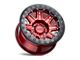 Black Rhino Rift Beadlock Candy Red with Black Ring 6-Lug Wheel; 17x8.5; -30mm Offset (10-24 4Runner)