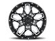 Black Rhino Shrapnel Gloss Black with Milled Spokes 6-Lug Wheel; 17x9.5; 12mm Offset (10-24 4Runner)