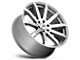 Black Rhino Traverse Silver with Machine Cut Face 6-Lug Wheel; 22x9.5; 25mm Offset (22-24 Tundra)