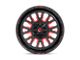 Fuel Wheels Stroke Gloss Black with Red Tinted Clear 6-Lug Wheel; 22x10; 10mm Offset (16-24 Titan XD)