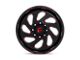 Fuel Wheels Vortex Gloss Black with Red Tinted Clear 6-Lug Wheel; 20x10; -18mm Offset (16-24 Titan XD)