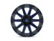 Fuel Wheels Contra Gloss Black with Blue Tinted Clear 6-Lug Wheel; 22x10; -19mm Offset (22-24 Tundra)