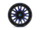 Fuel Wheels Stroke Gloss Black with Blue Tinted Clear 6-Lug Wheel; 22x12; -44mm Offset (16-24 Titan XD)