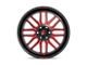 Fuel Wheels Ignite Gloss Black with Red Tinted Clear 6-Lug Wheel; 22x10; -18mm Offset (16-24 Titan XD)