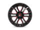 Fuel Wheels Rage Gloss Black with Red Tinted Clear 6-Lug Wheel; 22x10; -18mm Offset (22-24 Tundra)