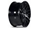 G-FX TM8 Gloss Black with Dark Tint 6-Lug Wheel; 18x9; 18mm Offset (17-24 Titan)