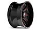 Hartes Metal Strike Gloss Black Milled with Red Tint 6-Lug Wheel; 22x12; -44mm Offset (03-09 4Runner)