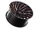 Revenge Off-Road Wheels RV-207 Black with Red Milled 6-Lug Wheel; 20x9; 0mm Offset (22-24 Tundra)