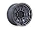 Black Rhino Mondo Matte Gunmetal with Gloss Gray Lip 6-Lug Wheel; 17x9; -38mm Offset (05-15 Tacoma)