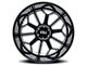 Cali Off-Road Auburn Gloss Black Milled 6-Lug Wheel; 20x10; -25mm Offset (21-24 Bronco, Excluding Raptor)