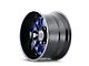 Cali Off-Road Summit Gloss Black Milled with Prism Blue 6-Lug Wheel; 24x14; -76mm Offset (17-24 Titan)