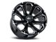 Impact Wheels 817 Gloss Black Milled 6-Lug Wheel; 20x10; -12mm Offset (2024 Tacoma)