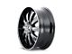 Mazzi Rolla Gloss Black Milled 6-Lug Wheel; 22x9.5; 30mm Offset (21-24 Bronco, Excluding Raptor)