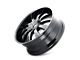 Mazzi Rolla Gloss Black Milled 6-Lug Wheel; 22x9.5; 30mm Offset (21-24 Bronco, Excluding Raptor)