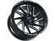 Impact Wheels 824 Gloss Black Milled 6-Lug Wheel; 20x10; -12mm Offset (2024 Tacoma)