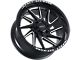 Impact Wheels 824 Gloss Black Milled 6-Lug Wheel; 22x12; -44mm Offset (16-24 Titan XD)