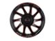 Impact Wheels 825 Gloss Black and Red Milled 6-Lug Wheel; 20x10; -12mm Offset (16-24 Titan XD)