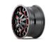 Mayhem Wheels Warrior Gloss Black Milled with Prism Red 6-Lug Wheel; 18x9; -12mm Offset (22-24 Tundra)