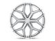 Niche Vice SUV Gloss Silver Brushed 6-Lug Wheel; 22x9.5; 30mm Offset (16-24 Titan XD)