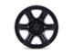 KMC Outrun Matte Black with Gloss Black Lip 6-Lug Wheel; 18x9; 18mm Offset (21-24 Bronco, Excluding Raptor)