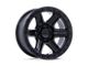 KMC Outrun Matte Black with Gloss Black Lip 6-Lug Wheel; 17x8.5; 18mm Offset (16-23 Tacoma)