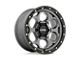 KMC Dirty Harry Satin Gray with Black Lip 6-Lug Wheel; 17x9; -12mm Offset (03-09 4Runner)