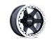 KMC VI Beadlock Satin Black with Machined Ring 6-Lug Wheel; 20x10; -48mm Offset (22-24 Tundra)