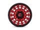 Fuel Wheels Cycle Candy Red with Black Ring 6-Lug Wheel; 17x9; 1mm Offset (03-09 4Runner)