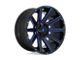 Fuel Wheels Contra Gloss Black with Blue Tinted Clear 6-Lug Wheel; 22x12; -43mm Offset (2024 Tacoma)