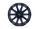 Fuel Wheels Contra Gloss Black with Blue Tinted Clear 6-Lug Wheel; 22x12; -43mm Offset (16-24 Titan XD)