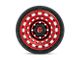 Fuel Wheels Zephyr Candy Red with Black Bead Ring 6-Lug Wheel; 17x9; 1mm Offset (21-24 Bronco, Excluding Raptor)